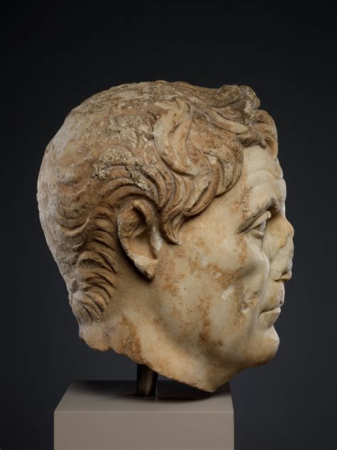 Marble Portrait Of A Man Roman Imperial Late Flavian Or Early