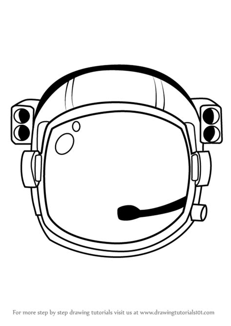 Simple Astronaut Helmet Drawing Metrokingdomwarppainting