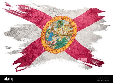 Grunge Florida State Flag Florida Flag Brush Stroke Stock Photo Alamy