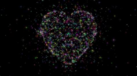 Color Particles Heart Motion Graphics Animation Love Shape For