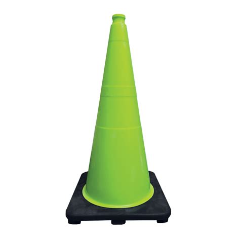 28 Lime Green Traffic Cone 7 Lb Add Cone Collars Traffic Safety Zone