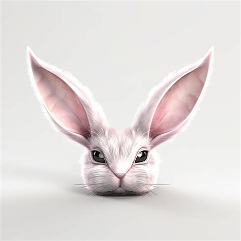 Premium Ai Image Shabby Chic Bunny Ears On White Background