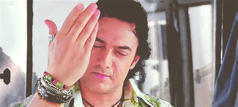 When portraying a fight, bollywood many times has people fighting each other and using open handed slaps as opposed to punches. aamir khan gifs | WiffleGif