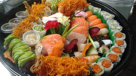 Sushi Sashimi And Roll Party Tray Misoya Sushi