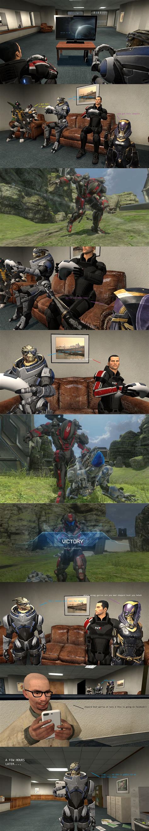 Mass Effect Halo 4 Shepard Vs Garrus By Lonewolf45622 On Deviantart