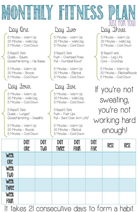 34 Exercise Schedule For Beginners 30 Day Dailyabsworkouttips