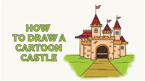 How To Draw A Cartoon Castle In A Few Easy Steps Drawing Tutorial For