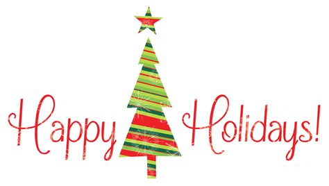 Happy Holidays With Tree Png Transparent Background Free Download