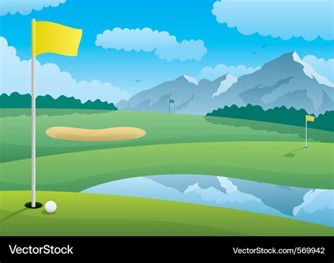 Golf Course Royalty Free Vector Image Vectorstock