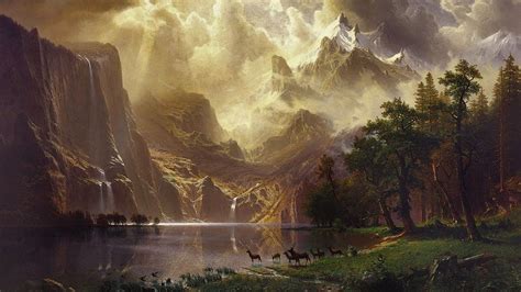 Sierra Nevada Painting Albert Bierstadt Wallpapers 4k Hd Sierra