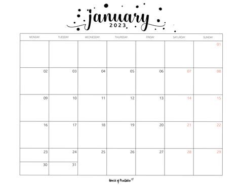 Calendar For The Month Of January 2023 Printable Template Calendar