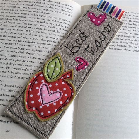 a lovely bookmark for that special teacher handmade teacher ts sewing ts bookmarks
