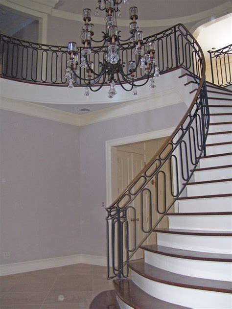 Oval Railing Stairs Interior And Exterior Staircase