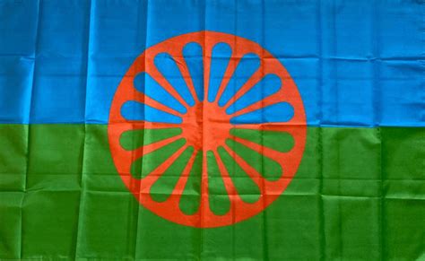 Roma Flagge Roma Fahne Auf Nationalflaggende