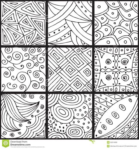 Maybe you would like to learn more about one of these? Satz Muster, zentangle vektor abbildung. Illustration von abbildung - 52014958