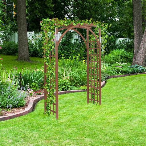 Winado Wooden Garden Arbor Trellis Arch For Plants Outdoor Archway