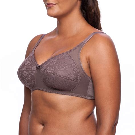 Padded Non Wired Bra Ladies Comfort Sleep Lace Wireless Plus Size Full