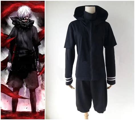 Tokyo Ghoul Ken Kaneki Black Shimban Anime Cosplay Costume Full Set
