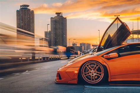 Wallpaper Lamborghini Cityscape Car Vehicle Supercars Orange