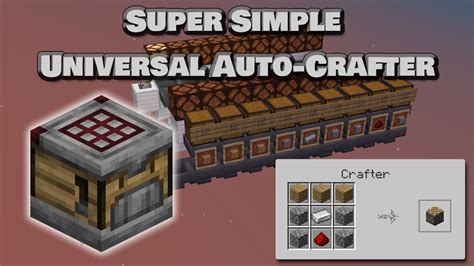 Extremely Simple Universal Auto Crafter Minecraft 121 Youtube