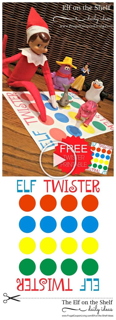 Elf On The Shelf Ideas Elf Twister Printable On Frugal Coupon Living