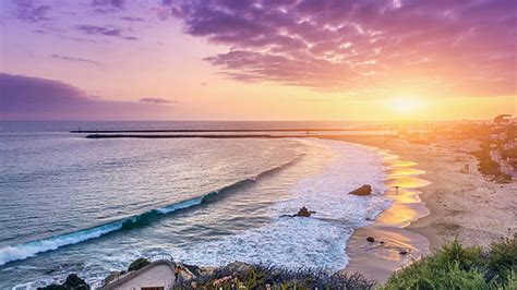 Hd Wallpaper Photo Of Purple Sky And Body Of Water Shore Beach