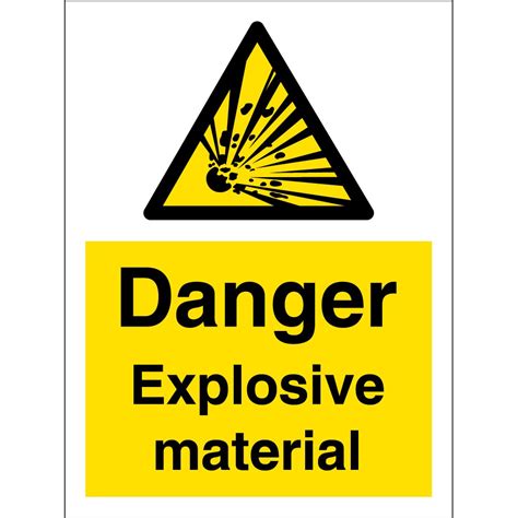 Danger Explosive Material Signs From Key Signs Uk