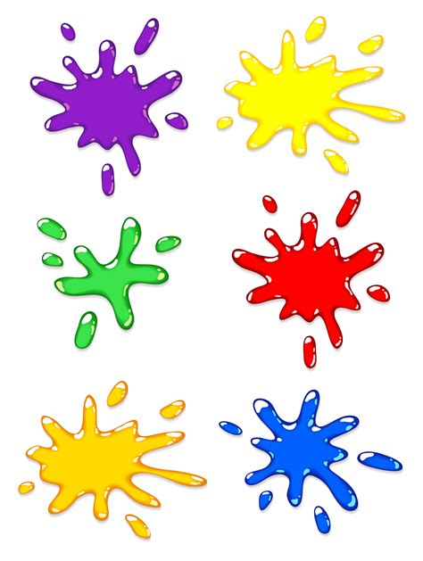 Colored Paint Splats Clipart Best