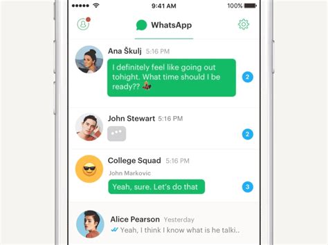 Whatsapp Chats Layout And Animation — Concept Uplabs