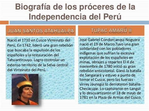 Los Proceres Y Precursores De La Independencia Del Peru Cuales Son Los