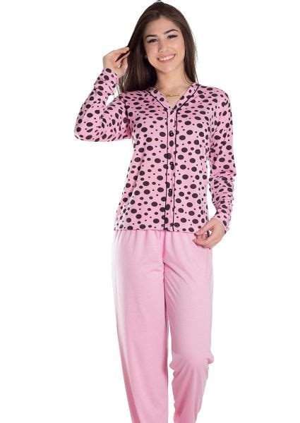Pijama Feminino Plus Size Longo Aberto Blusa Estampada E Calça Lisa Diná Na Amora Doce