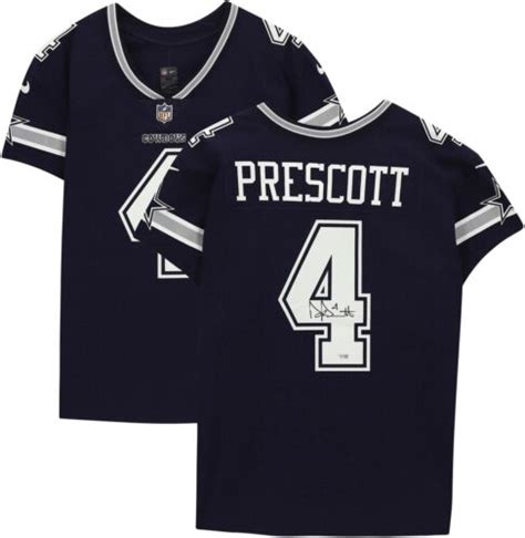 Dak Prescott Dallas Cowboys Autographed Navy Nike Elite Jersey Ebay