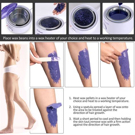 Rapid Melt Hair Removal Waxing Kit Electric Hot Wax Warmer With 4 Different Flavors