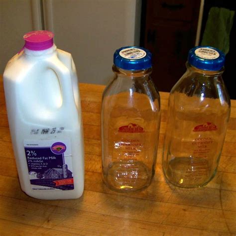 2 Quart Glass Milk Bottles With Lid Milk