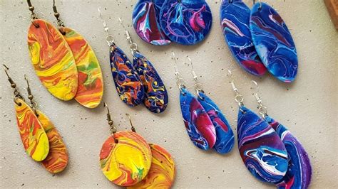 Paint Pour Earrings Make Earrings And A Painting At The Same Time Ep