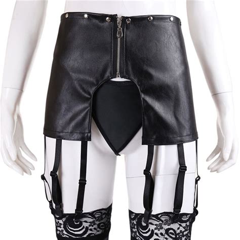 New Black Sexy Gothic Harajuku Style Faux Leather Garters Sex