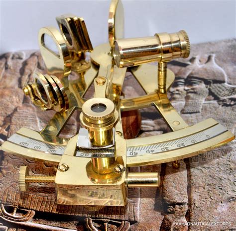 maritime 4 solid brass sextant nautical working instrument astrolabe ships maritime t
