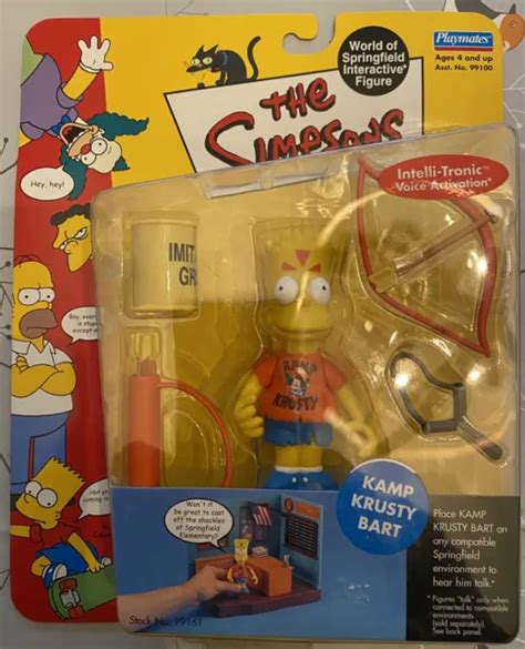 Playmates The Simpsons Wos World Of Springfield Kamp Krusty Bart Figure Wave 3 1299 Picclick