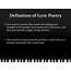 PPT  Lyric Poetry PowerPoint Presentation Free Download ID2048246