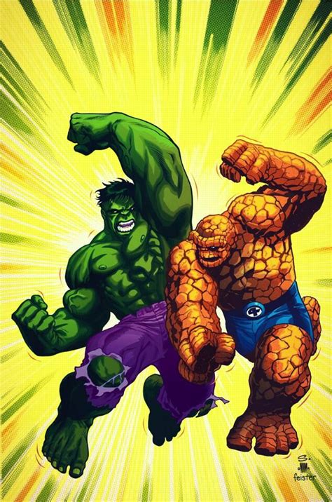 Hulk Vs Thing Marvel Comics Superheroes Hulk Vs Hulk Vs Thing