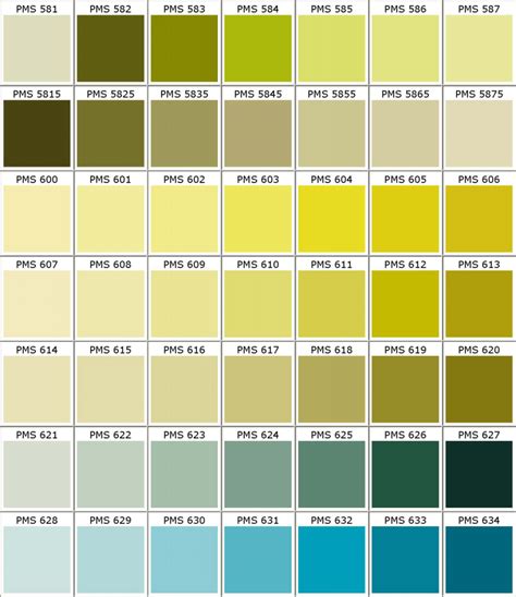 Tableau Des Couleurs Pantone Pms Utilisé Pour Limpression Et Le