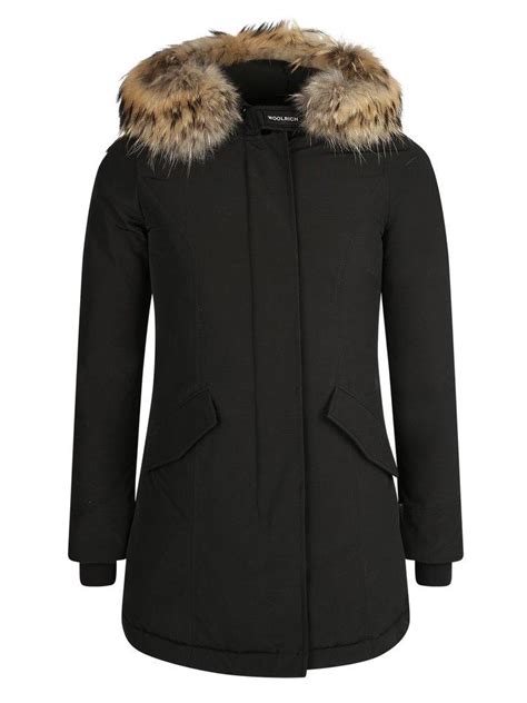 Woolrich Artic Parka Coat In Black Lyst