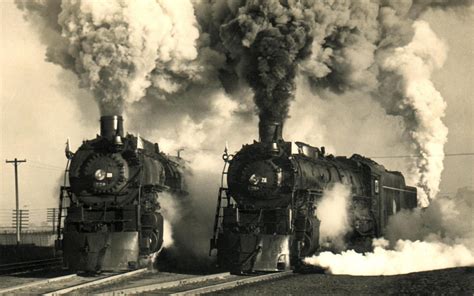 Wallpaper Steam Locomotive Train Monochrome Old