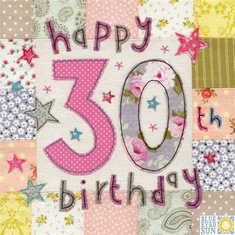 Happy 30th Birthday Card Large Luxury Birthday Card Karenza Paperie
