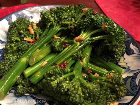 Spicy Chinese Broccolini Recipe Oh Snap Lets Eat