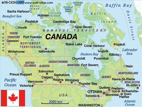 Map Of Canada Country Welt Atlasde