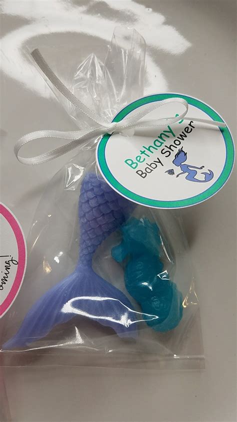 Mermaid Baby Shower Favors Personalized Birthday Party Etsy