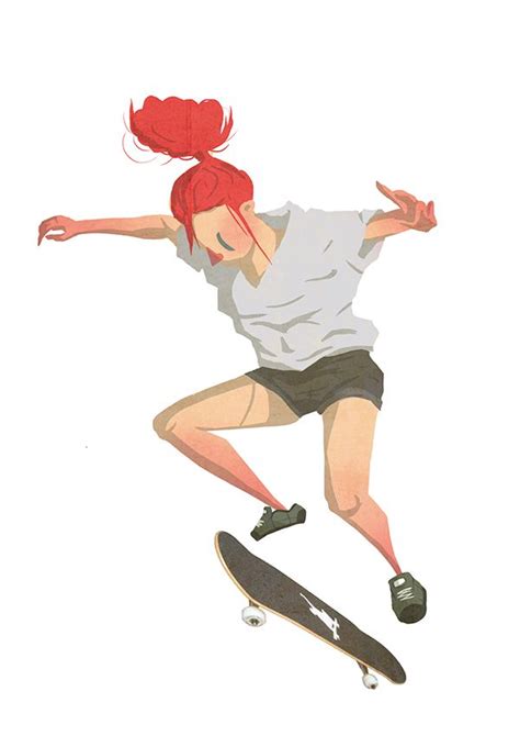 Skate Girls On Behance Skateboarder Drawing Skate Girl Skate Art