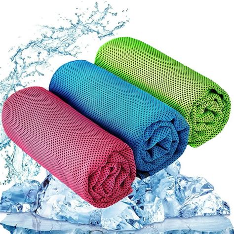Jsbaby Cooling Towel 3 Pack Instant Relief Microfiber Cool Towels