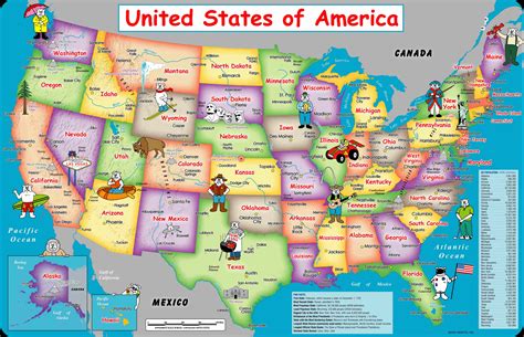 Map Of Usa Travel Maps Travel Usa Kids Attractions America